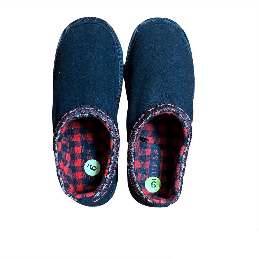 NEW! - Guess Men's Soft Plush Slippers (Size: 9)